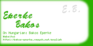 eperke bakos business card